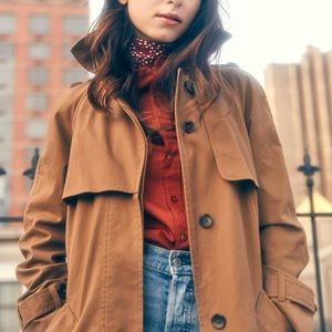 COMPTOIR DES COTONNIERS NARBIEF TRENCH COAT TOBACCO SIZE 38 $395